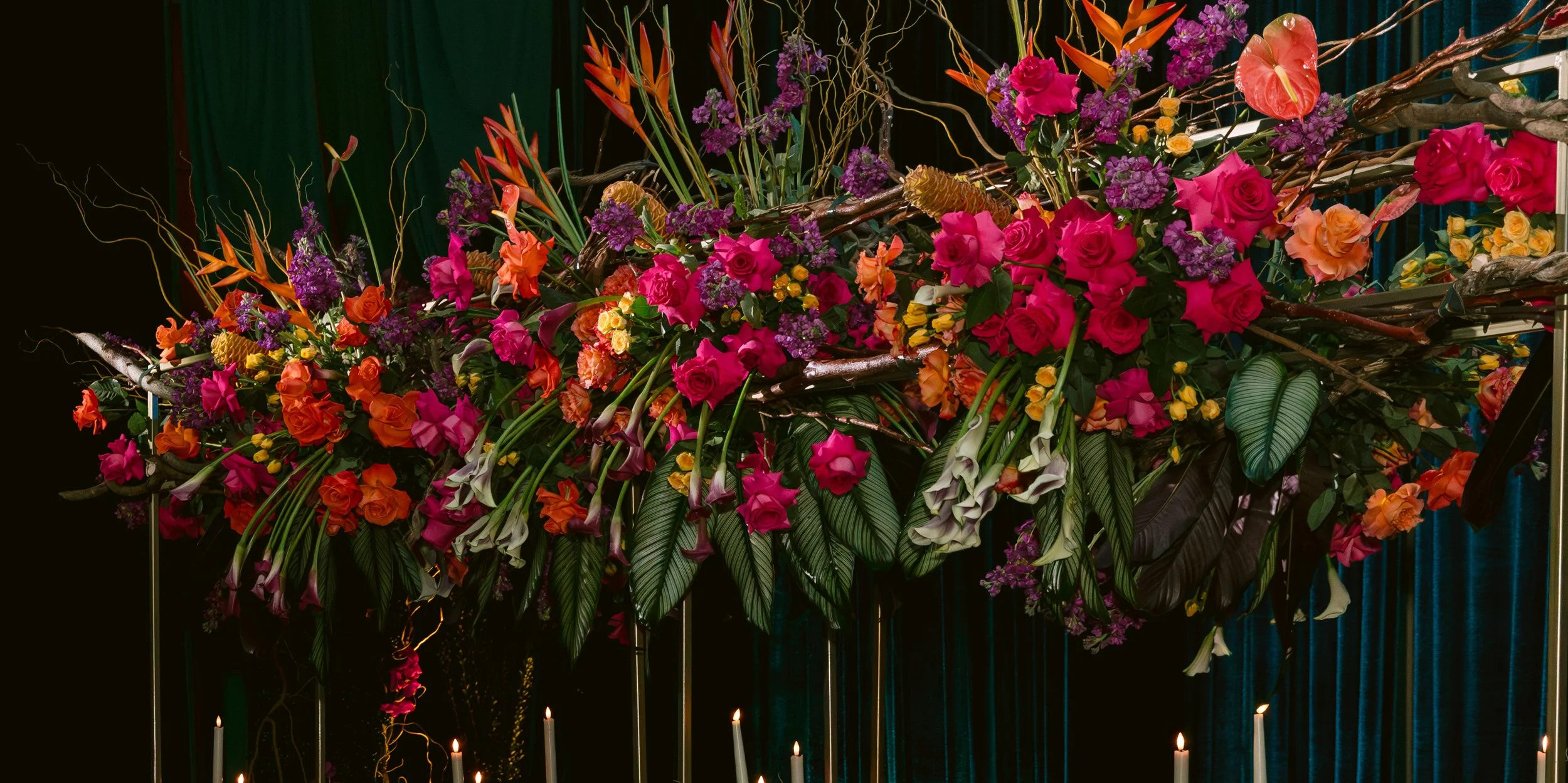 Sculptural floral installation